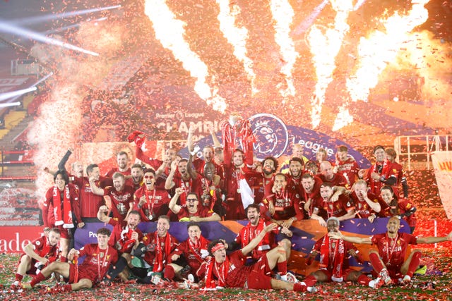 Liverpool received the Premier League trophy on Wednesday