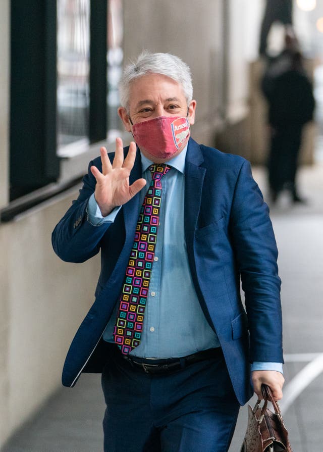 John Bercow pictured on Sunday in London