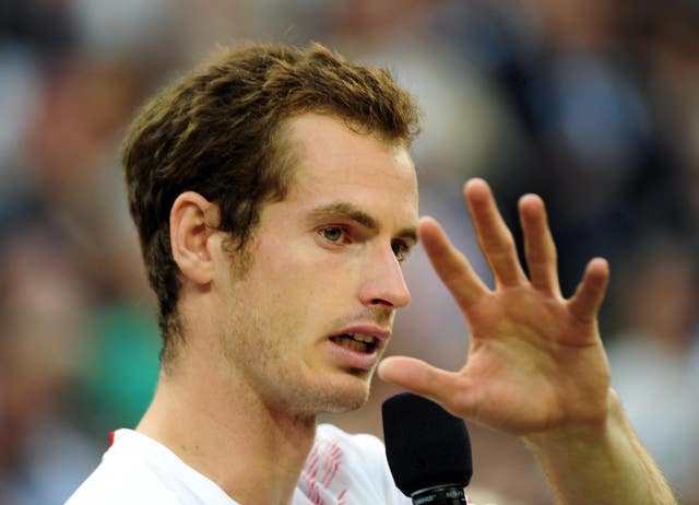 Andy Murray cries after losing the Wimbledon final in 2012