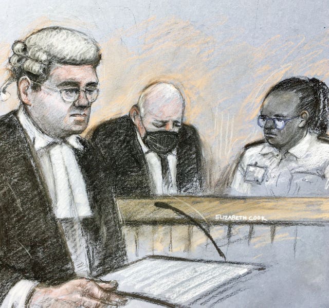 Wayne Couzens court case sketch