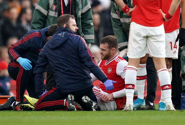 Calum Chambers is sidelined with a knee injury
