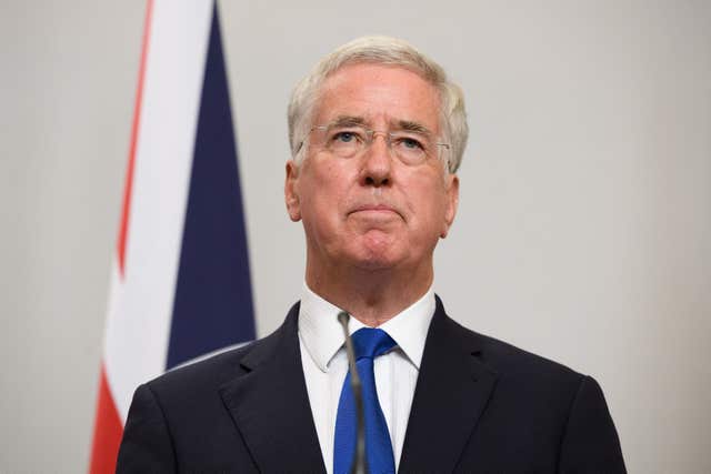 Former defence secretary Sir Michael Fallon (Leon Neal/PA)