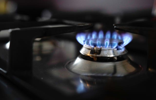 General view of a gas hob