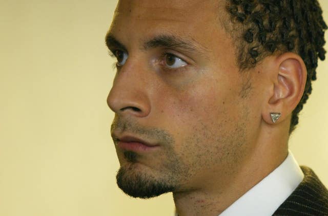 Manchester United and England defender Rio Ferdinand speaking at a press conference, at the Reebok Stadium, Bolton, after being banned for eight months, for missing a drugs test (Phil Noble/PA)
