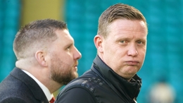 Aberdeen manager Barry Robson (right) saw his side win (Andrew Milligan/PA)
