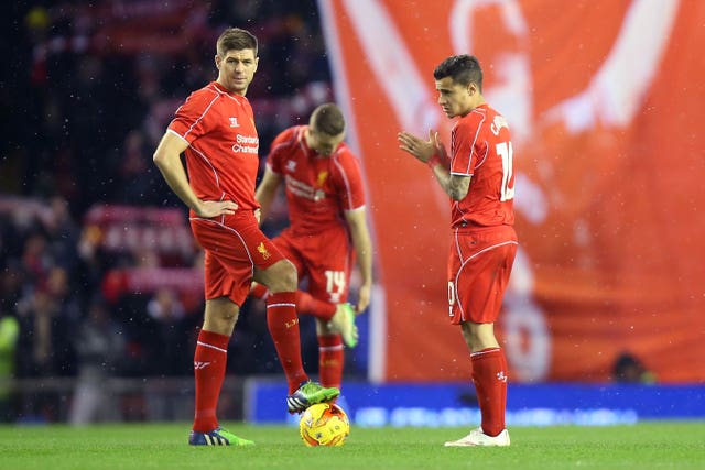 Steven Gerrard and Philippe Coutinho played with each other at Liverpool to great effect