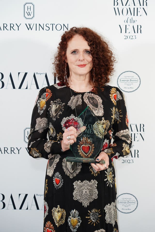 Maggie O’Farrell who won the Writer of the Year Award at the Harper’s Bazaar Women of the Year 2023 awards at Claridges, London