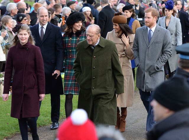 In past years the royal family have gathered at Sandringham and attended church on Christmas Day. Joe Giddens/PA Wire