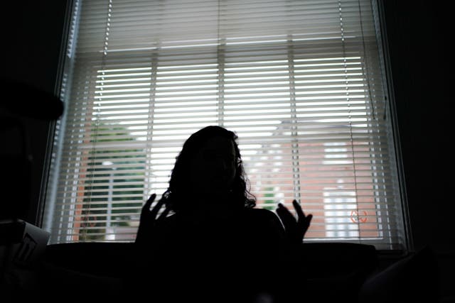 Obscured picture of Katie, 35, a sexual abuse victim from Worcestershire 