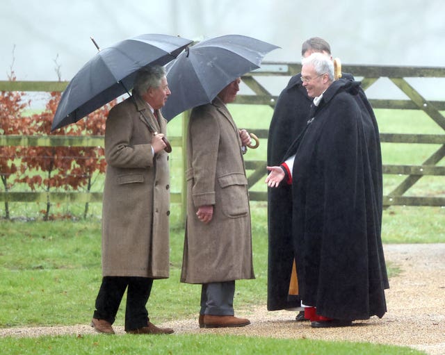 Royals attend church service