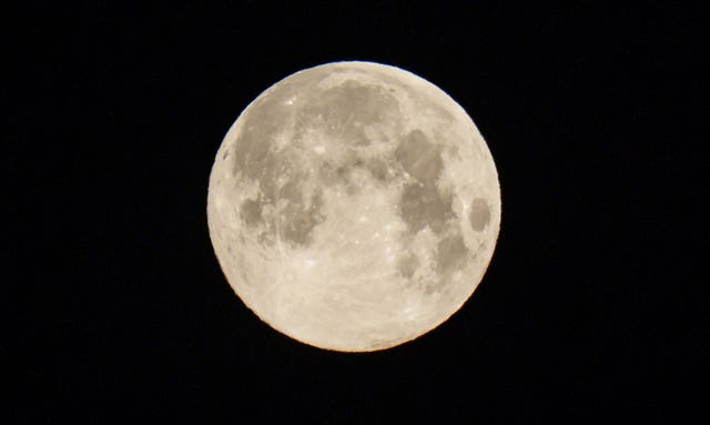 The moon in Stokesley in North Yorkshire