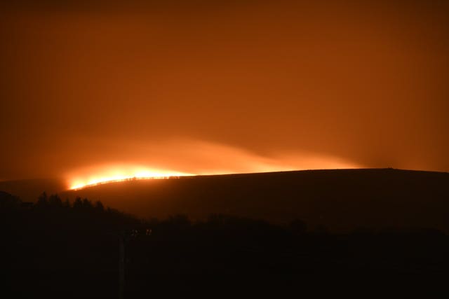 A large fire has broken out on Dartmoor in Devon 