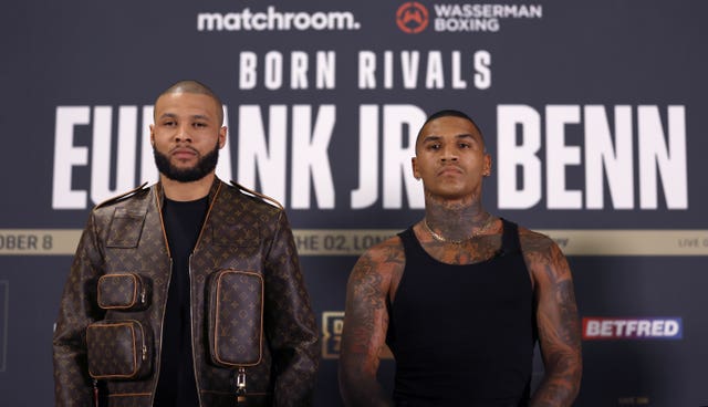 Conor Benn (right) was due to fight Chris Eubank Jr (left) in October last year