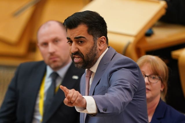 Humza Yousaf in Holyrood