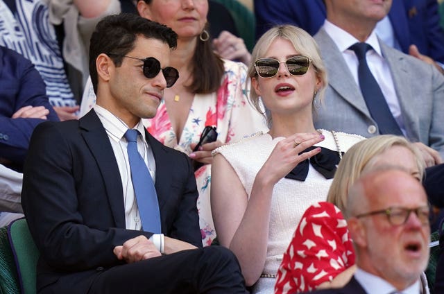 Rami Malek and Lucy Boynton were among the stars from the entertainment world in the Royal Box 
