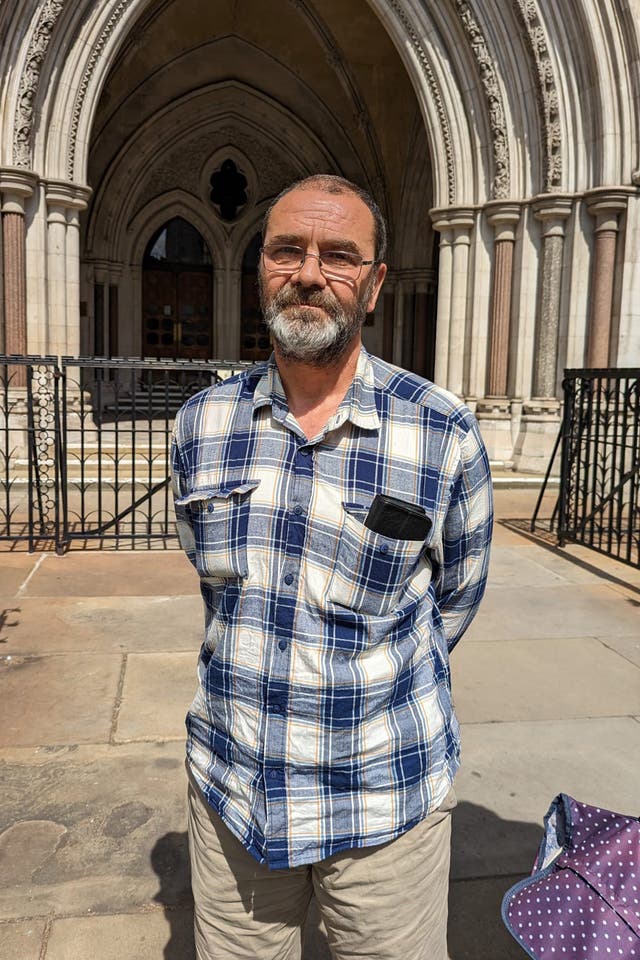 Andrew Malkinson outside the Royal Courts of Justice in London in May