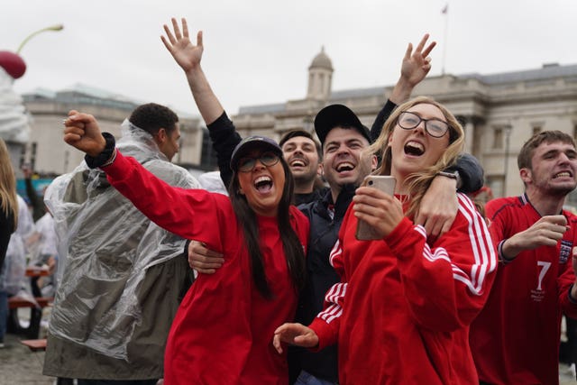 Fans watch England v Germany