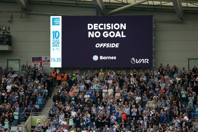 VAR disallows a Leicester goal