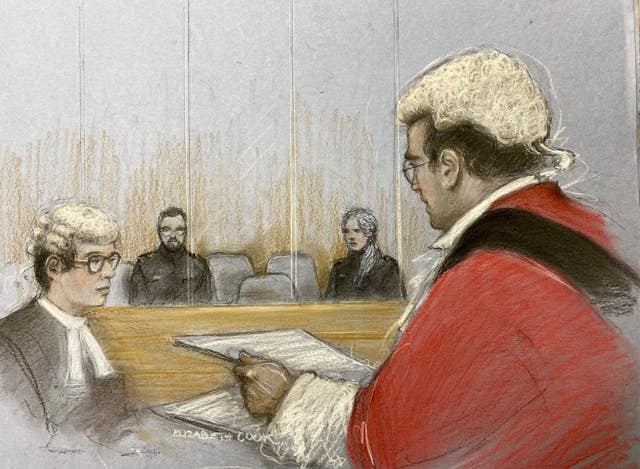 Court artist sketch of an empty chair in the dock as Mr Justice Goose delivered his sentencing of Axel Rudakubana (Elizabeth Cook/PA)