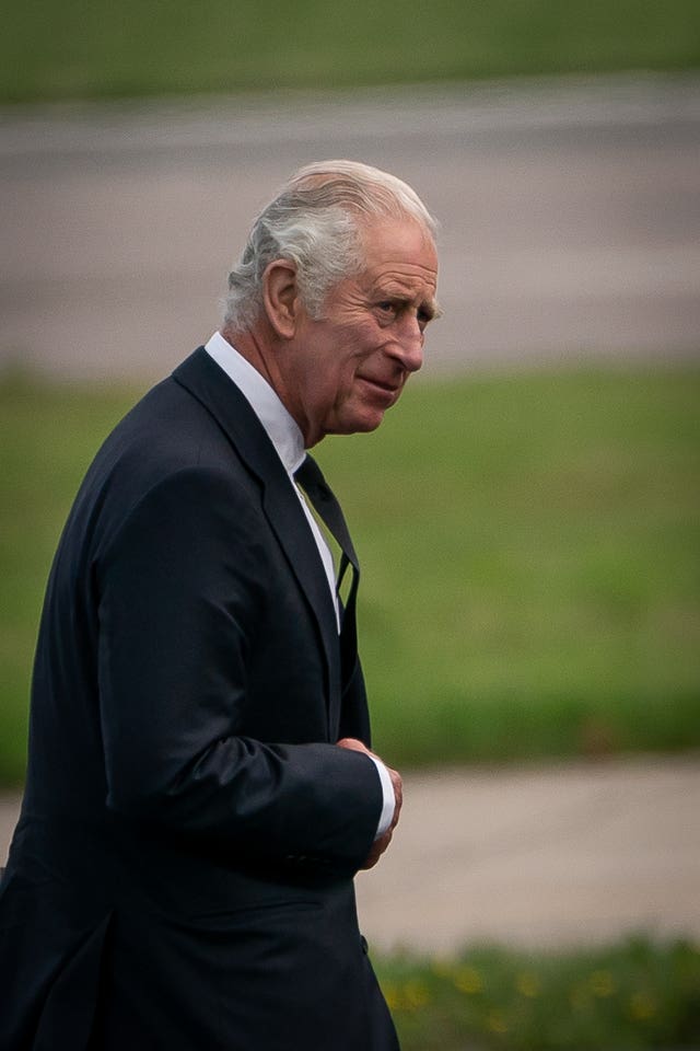 King Charles III at Aberdeen Airport