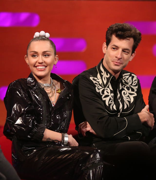 Miley Cyrus and Mark Ronson on the Graham Norton Show – London