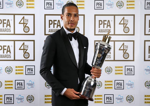 Liverpool's Virgil van Dijk won the 2019 PFA Player of the Year award 