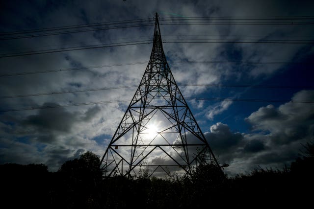 A view of an electricity pylon in Cheshire