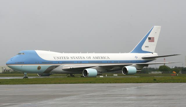 Air Force One is specially adapted to include a medical suite as well as a Presidential suite (Maxwells/PA)