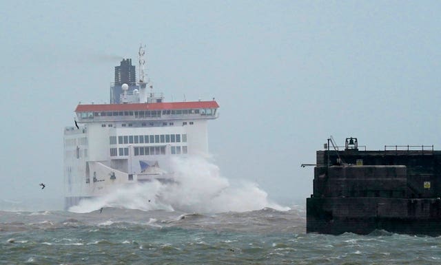 Ferry arriving at the Port of Dover