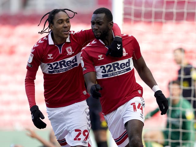 Yannick Bolasie, right, was playing for Middlesbrough at the time