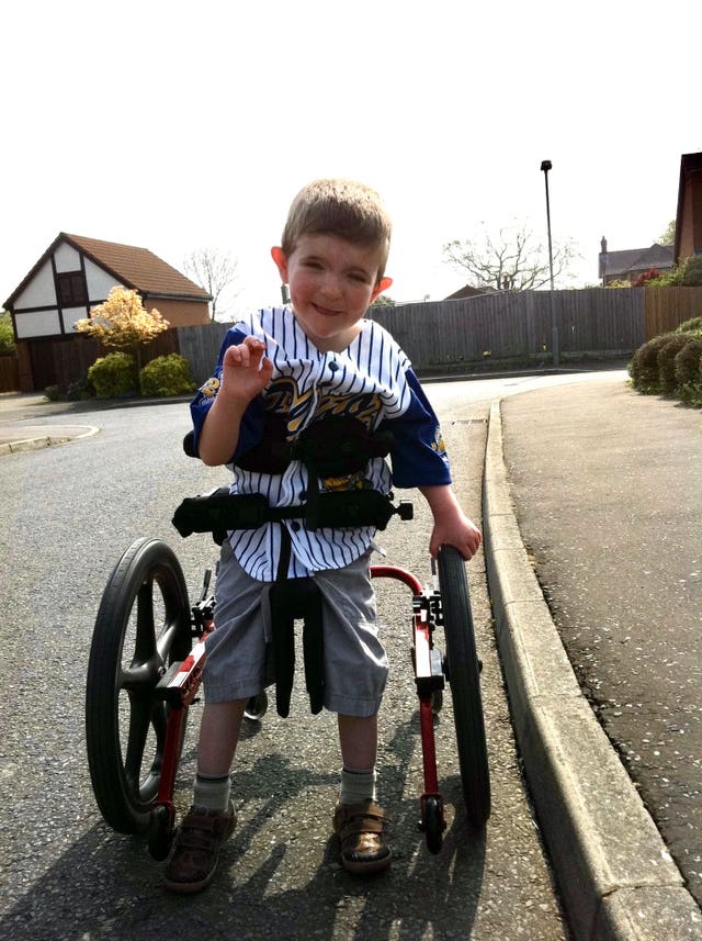 Jack was able to use a walking frame 