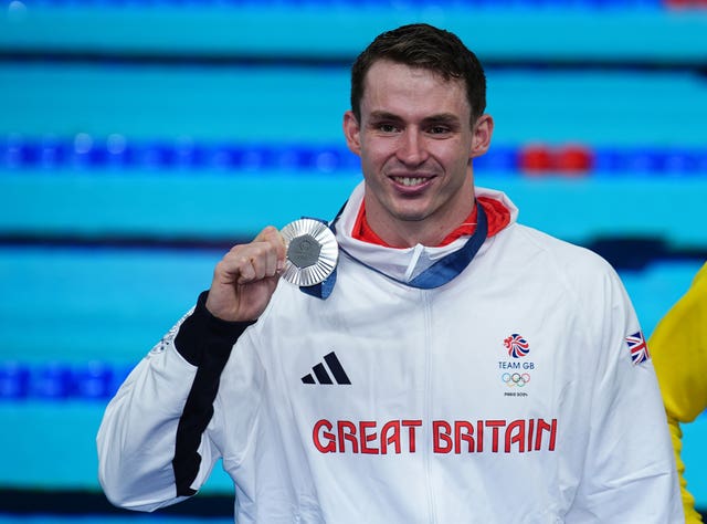 Ben Proud with his silver medal