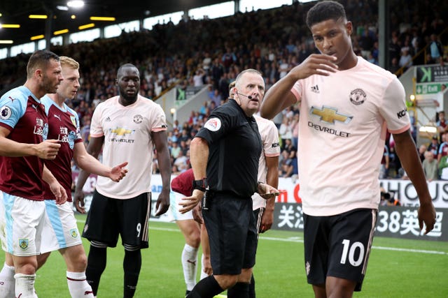 Marcus Rashford is suspended after his red card at Burnley