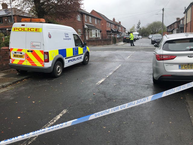 Police at the scene (Kim Pilling/PA)