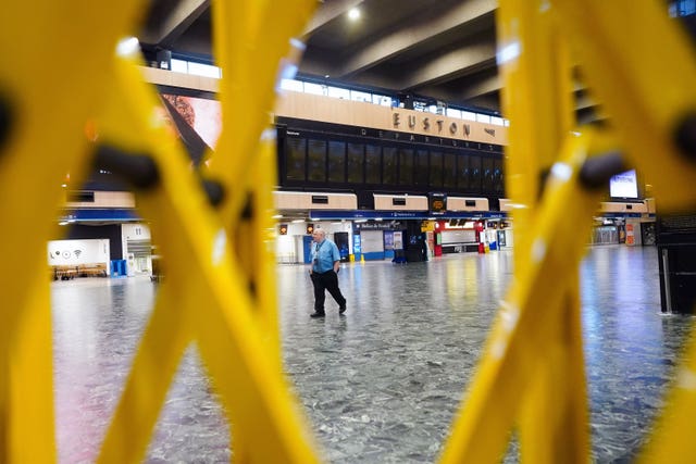 Euston station in London