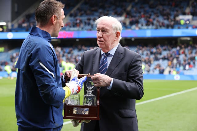 John Greig (right), who made more than 700 appearances in a glittering career for Rangers, has been made a CBE