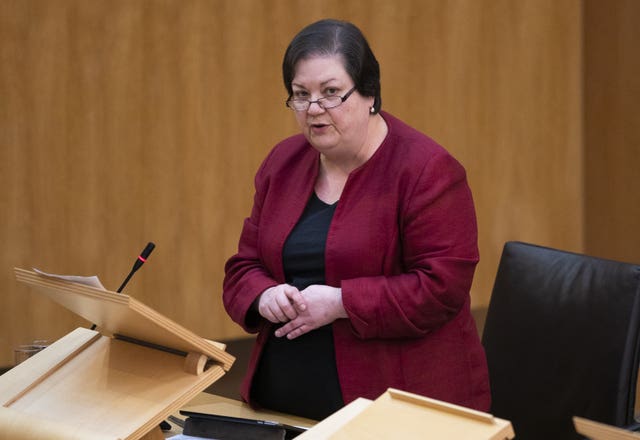 Jackie Baillie in Holyrood