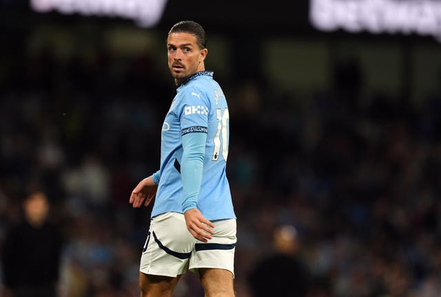 Jack Grealish on the pitch during a Manchester City game