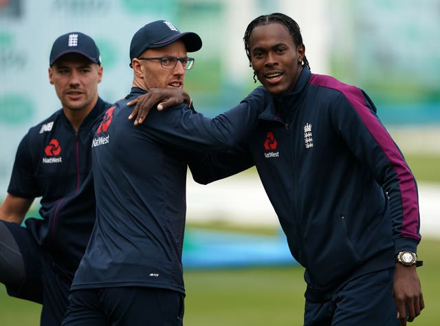 Jack Leach, centre, Jofra Archer, right, and Stuart Broad have been battling illness (