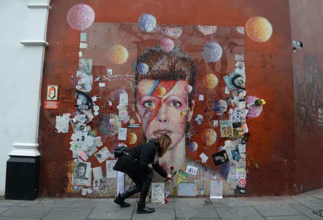 David Bowie's memorial in Brixton, a stone's throw away from the Village (PA)