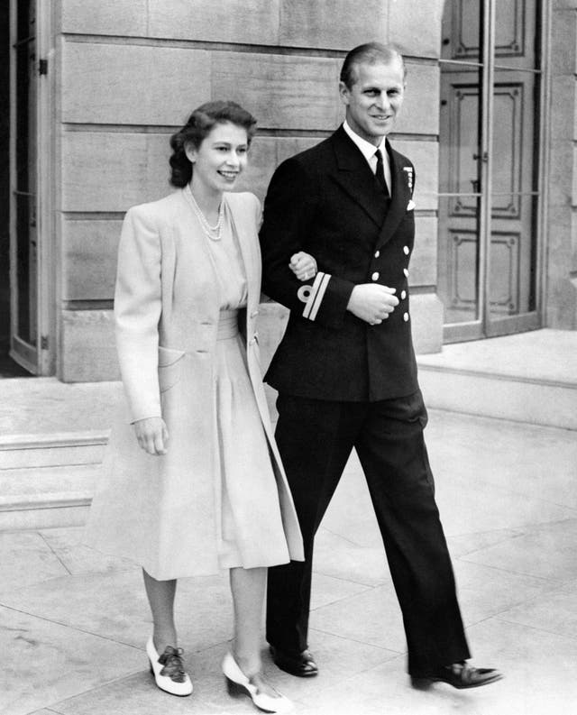 Princess Elizabeth and Lieutenant Philip Mountbatten 