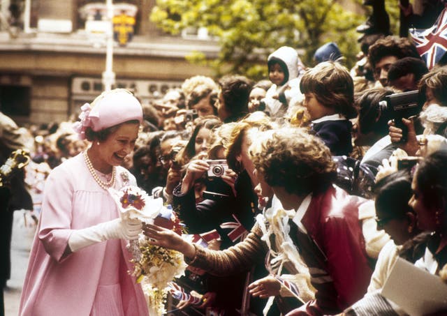 The Queen outside St Paul's Cathedral for the Silver Jubilee (File/PA)