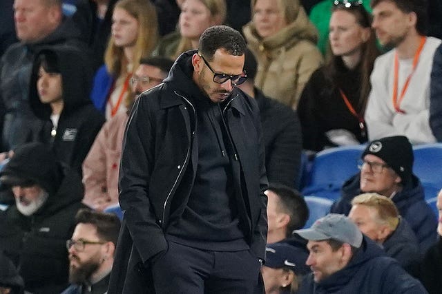  Liam Rosenior reacts on the touchline