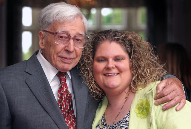 Sir Robert Edwards, with Louise Brown, who was the first test tube baby 