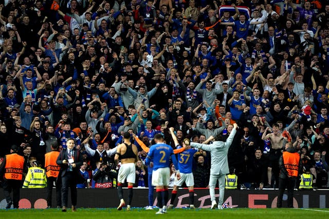 Rangers celebrate reaching the final