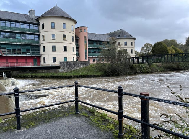 The river Cleddau in Haverfordwest (Bronwen Weatherby/PA)