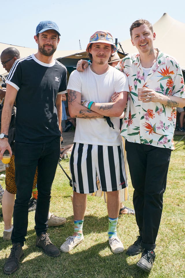 Rupert Grint and Brooklyn Beckham among celebrities at Glastonbury ...