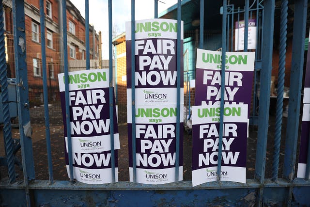 Unison 24 hour strikes in Belfast