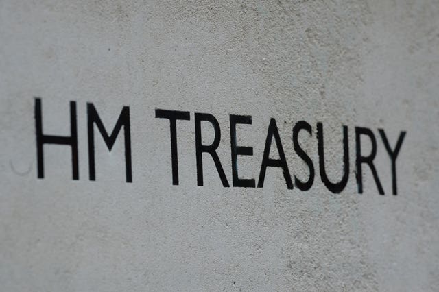 A view of signage for HM Treasury (Kirsty O'Connor/PA)