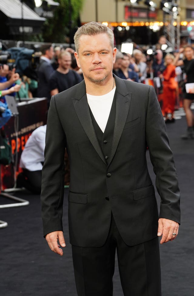 Matt Damon at the UK premiere of Oppenheimer